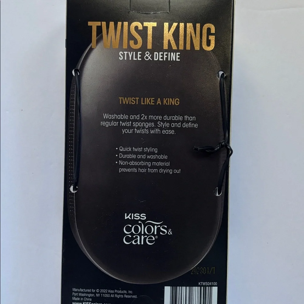 Kiss | Black TWIST KING Style & Define Twists Coils Curls Unisex Non-Slip NWT